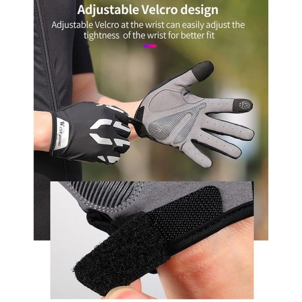 WEST BIKING YP0211212 Riding Reflective Gloves Bicycle Full Finger Shock Absorption Breathable Gloves, Size: M - Image 7