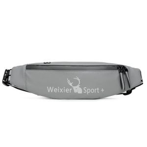 WEIXIER 9561 Sports Running Waist Bag Mobile Phone Bag Multifunctional Outdoor Waterproof Small Pocket (Gray)