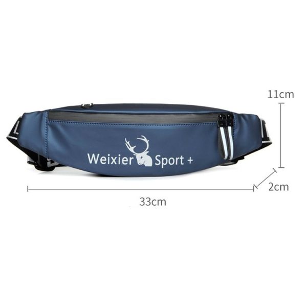 WEIXIER 9561 Sports Running Waist Bag Mobile Phone Bag Multifunctional Outdoor Waterproof Small Pocket (Gray) - Image 4