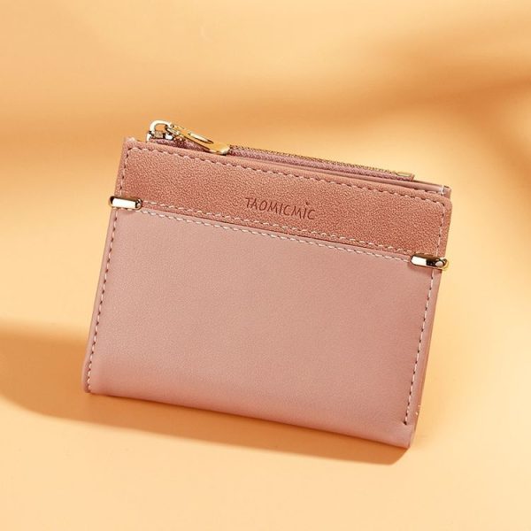 928010 Frosted All-Match Coin Purse Multi-Card Buckle Short Zipper Women Wallet (Blue) - Image 8