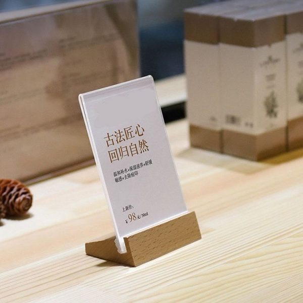 Acrylic Tabletop Vertical Display Brand Supermarket Price Tag, Specification: 90x55mm - Image 4
