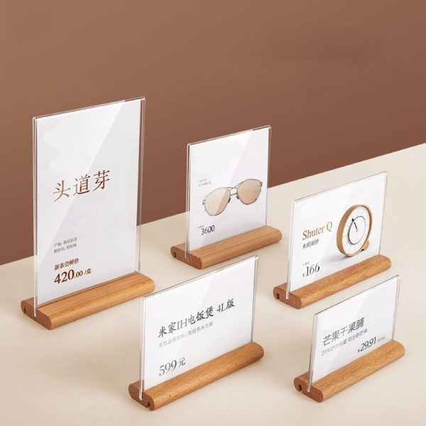 Acrylic Tabletop Vertical Display Brand Supermarket Price Tag, Specification: 90x55mm - Image 5