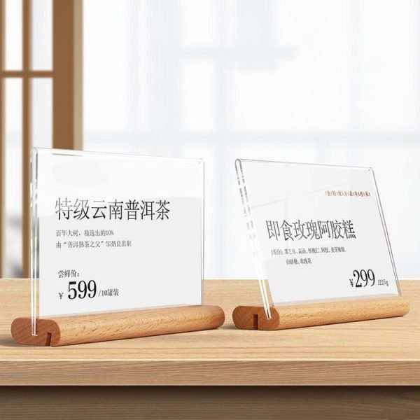 Acrylic Tabletop Vertical Display Brand Supermarket Price Tag, Specification: 90x55mm - Image 6