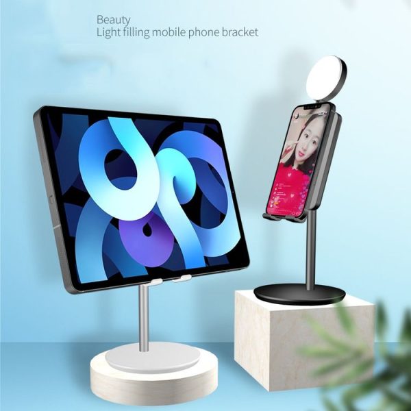 M2 Live Camera Fill Light Bracket Anchor Beauty High-Definition Lighting Mobile Phone Tablet Desktop Ring Light (White) - Image 12