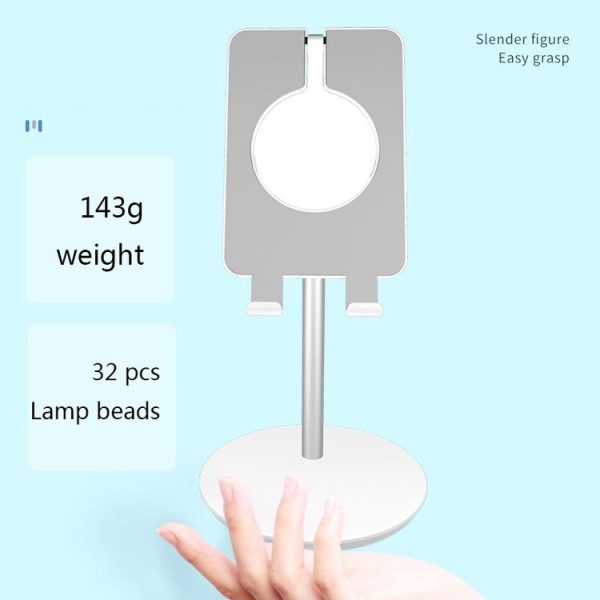 M2 Live Camera Fill Light Bracket Anchor Beauty High-Definition Lighting Mobile Phone Tablet Desktop Ring Light (White) - Image 13