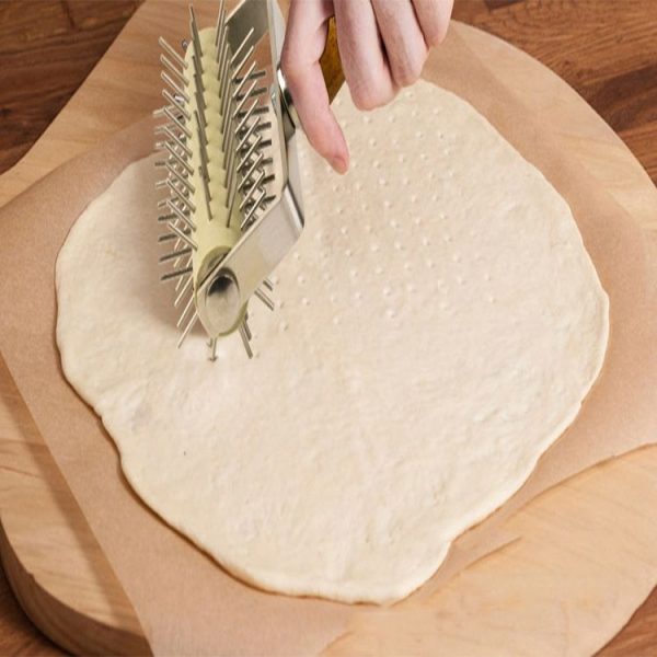 Stainless Steel Rolling Pin Pizza Puncher Snacks Baking Utensils - Image 6