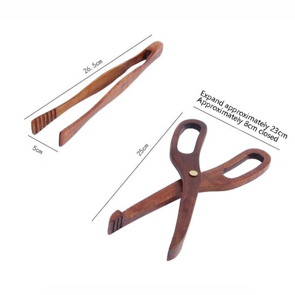 Wooden Food Clip Kitchen Household Barbecue Food Clip Dessert Pastry Bread Clip Scissors Clip - Image 5
