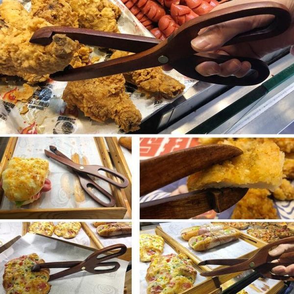 Wooden Food Clip Kitchen Household Barbecue Food Clip Dessert Pastry Bread Clip Scissors Clip - Image 7