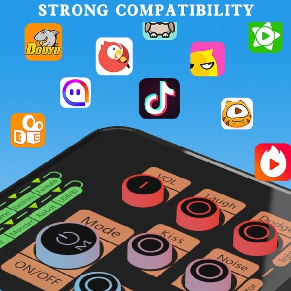 Mobile Phone Computer Sound Card Mini-Cell E-Sports Eating Chicken Game Anchor K Song Recording Voice-Changer - Image 13