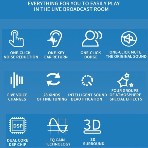 Mobile Phone Computer Sound Card Mini-Cell E-Sports Eating Chicken Game Anchor K Song Recording Voice-Changer - Image 3