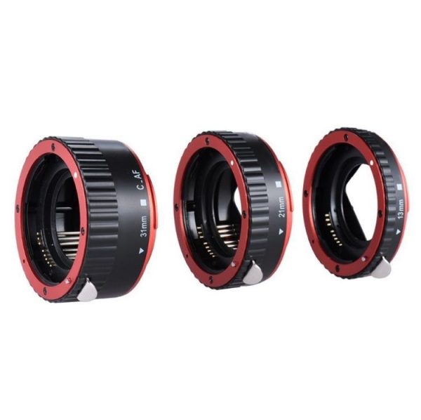 Camera Autofocus Macro Adapter Ring Full Metal Close-Up Adapter (Red) - Image 3