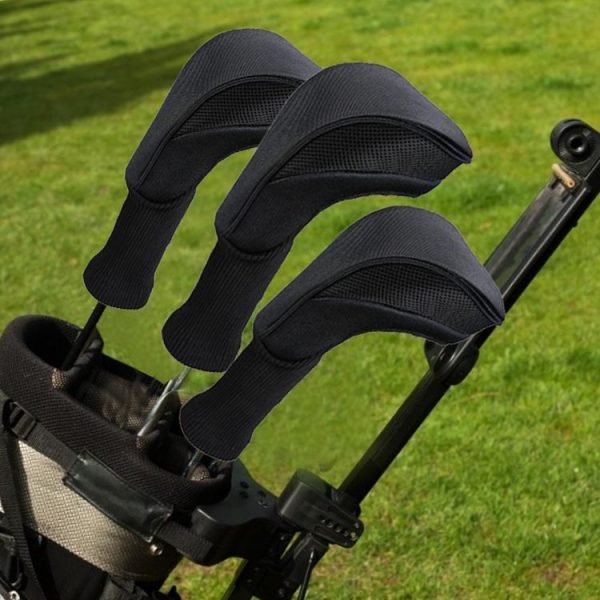 3 in 1 No.1 / No.3 / No.5 Clubs Protective Cover Golf Club Head Cover (Black) - Image 10