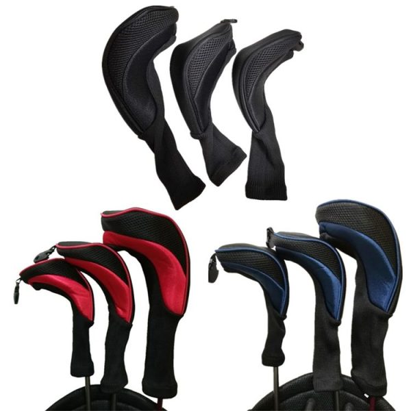 3 in 1 No.1 / No.3 / No.5 Clubs Protective Cover Golf Club Head Cover (Black) - Image 2