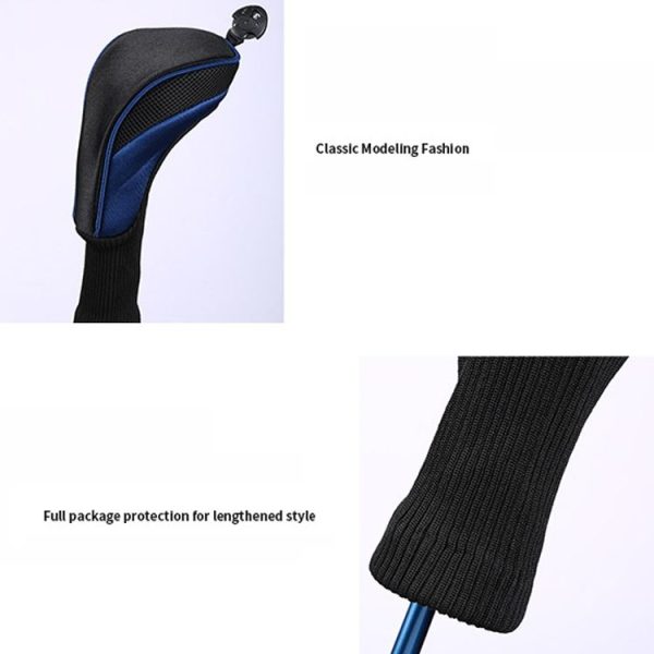 3 in 1 No.1 / No.3 / No.5 Clubs Protective Cover Golf Club Head Cover (Black) - Image 9