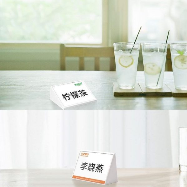 Acrylic Triangle Price Tag Student Desk Seat Board, Size: 7x5cm (White) - Image 7