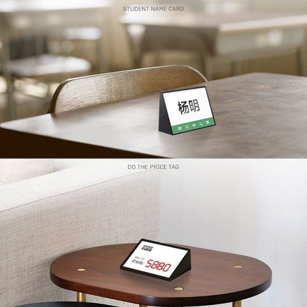 Acrylic Triangle Price Tag Student Desk Seat Board, Size: 10x7cm (White) - Image 9