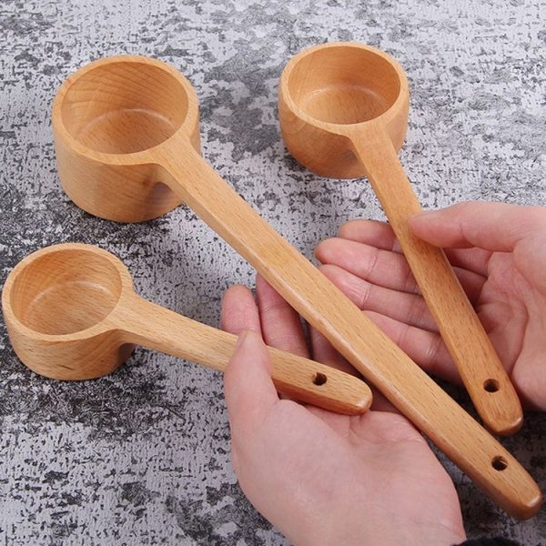 Long-Handled Wooden Spoon Seasoning Spoon Dessert Coffee Milk Tea Spoon Small - Image 2