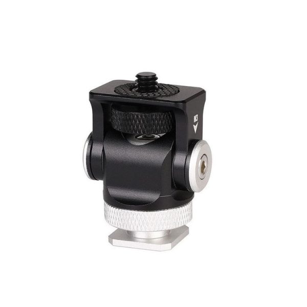 180 Degree Swing Mini Tripod Ball-Head Bracket Cold Shoe Mount 1 / 4 inch Screw Adapter