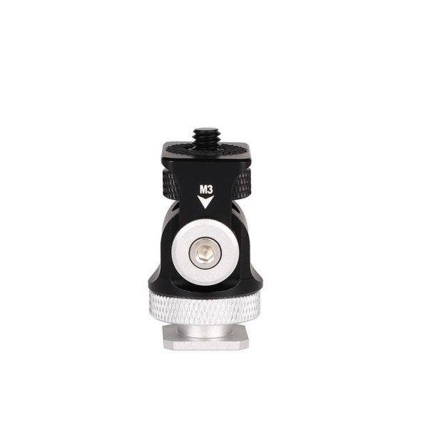 180 Degree Swing Mini Tripod Ball-Head Bracket Cold Shoe Mount 1 / 4 inch Screw Adapter - Image 3