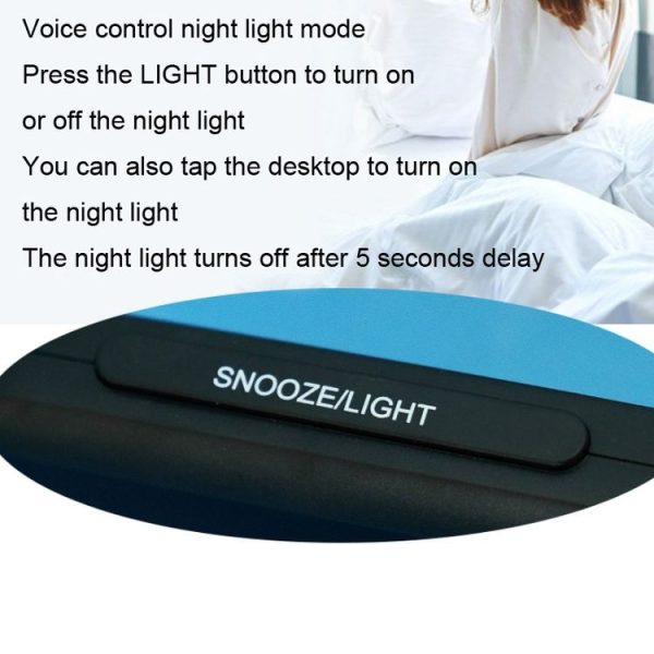 Color Screen Children Electronic Alarm Clock LCD Bedside Alarm Clock (Black Shell Turtle) - Image 7