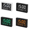 Large Screen LED Clock Bedside Multifunctional Electronic Alarm Clock (Black Shell White Light) - Image 2