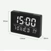 Large Screen LED Clock Bedside Multifunctional Electronic Alarm Clock (Black Shell White Light) - Image 3