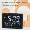 Large Screen LED Clock Bedside Multifunctional Electronic Alarm Clock (Black Shell White Light) - Image 7