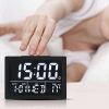 Large Screen LED Clock Bedside Multifunctional Electronic Alarm Clock (Black Shell White Light) - Image 9