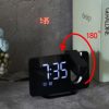 Projection LED Large Screen Display Alarm Clock Radio Electronic Clock (Black Shell White Lamp) - Image 6