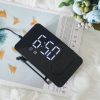 Projection LED Large Screen Display Alarm Clock Radio Electronic Clock (Black Shell White Lamp) - Image 7