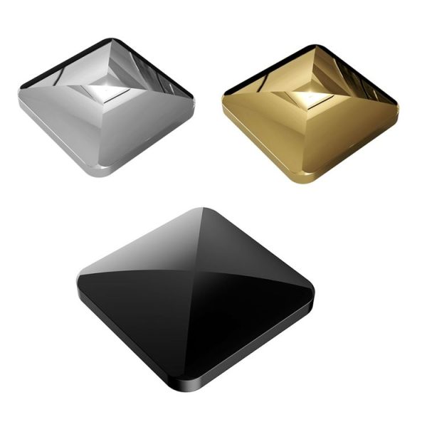 Desktop Kinetic Energy To Vent Stress Relief Fingertip Spinner Toy, Style: Zinc Alloy Quadrilateral Black - Image 2