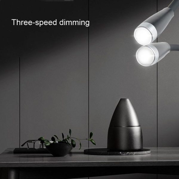 Night Running Hanging Neck Universal Hose Light Three-Speed Dimming Reading Light (Black) - Image 5