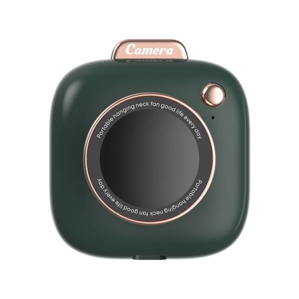 Camera Hanging Neck Fan Lazy Outdoor Portable Handheld Fan (Green)
