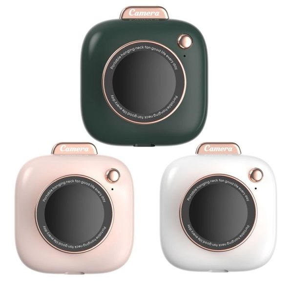 Camera Hanging Neck Fan Lazy Outdoor Portable Handheld Fan (Green) - Image 2