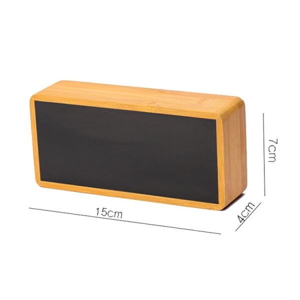 1502 Temperature And Humidity Electronic Clock Solid Wood LED Digital Control Alarm Clock, Colour: Red - Image 7