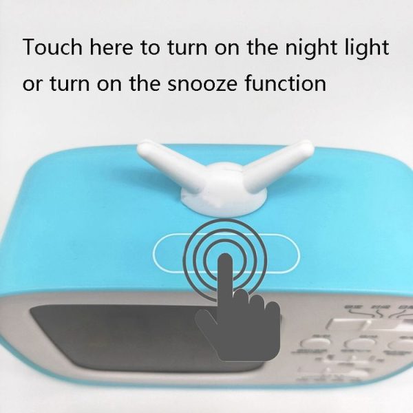G179 Retro TV Alarm Clock Student Dormitory Bed Electronic Clock (Black English Version) - Image 3