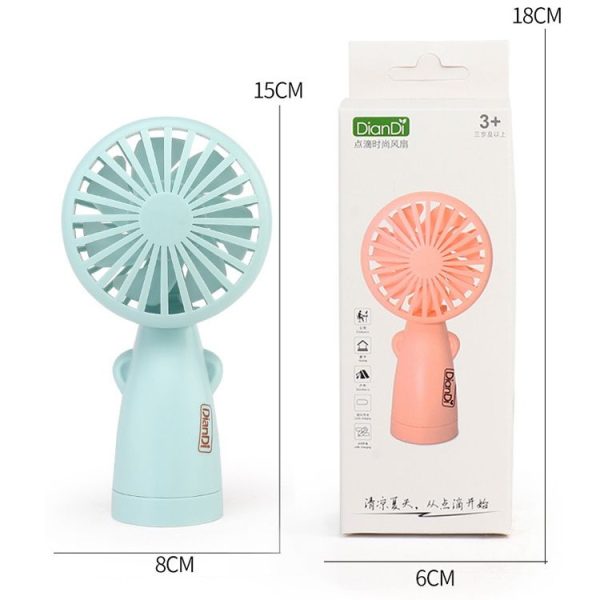 DianDi Hand Holding Fan Portable Desktop Fan (White) - Image 3