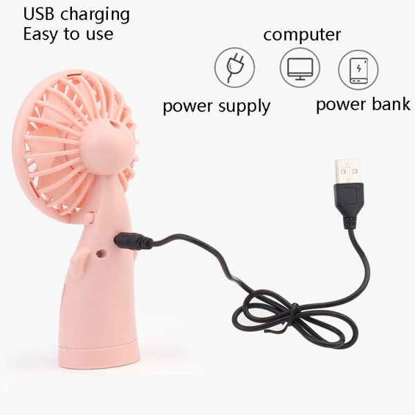 DianDi Hand Holding Fan Portable Desktop Fan (White) - Image 4