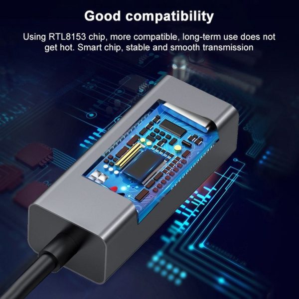 Type-C To RJ45 Gigabit Ethernet Adapter For Mac And Windows, With Light - Image 8