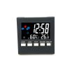 2159 Household Temperature And Humidity Display Alarm Clock Indoor Electronic Digital Display Multi-Function Color Screen Clock (Black)
