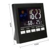 2159 Household Temperature And Humidity Display Alarm Clock Indoor Electronic Digital Display Multi-Function Color Screen Clock (Black) - Image 6