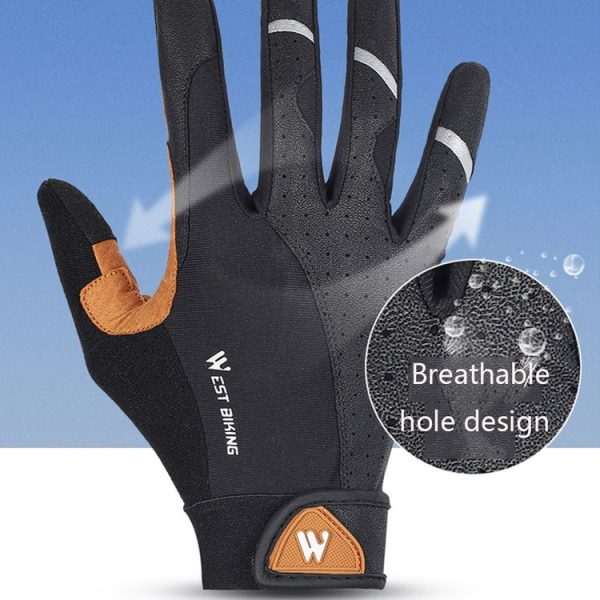 WEST BIKING YP0211197 Full-Finger Shock-Absorbing Anti-Skid Motorcycle Bike Gloves Riding Equipment, Size: L (Black Yellow) - Image 2
