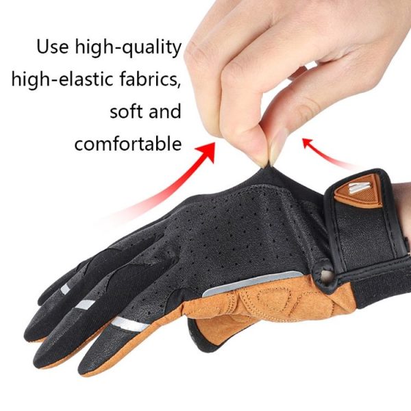 WEST BIKING YP0211197 Full-Finger Shock-Absorbing Anti-Skid Motorcycle Bike Gloves Riding Equipment, Size: L (Black Yellow) - Image 7