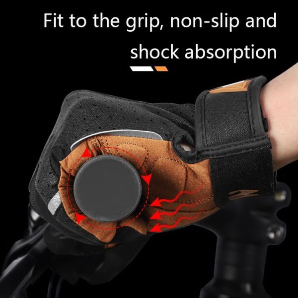 WEST BIKING YP0211197 Full-Finger Shock-Absorbing Anti-Skid Motorcycle Bike Gloves Riding Equipment, Size: L (Black Yellow) - Image 8