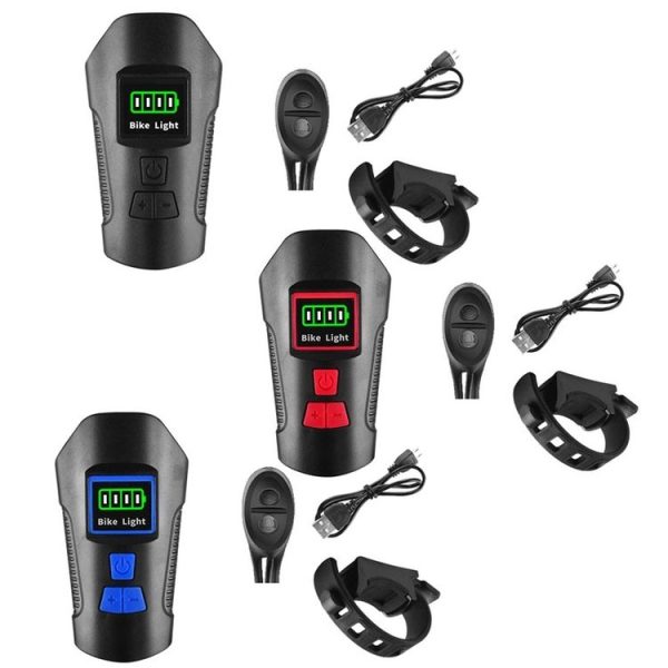 West Biking Night Riding Bicycle Light Bicycle Bell MTB Road Bicycle Light Wired Odometer, Specification: Strengthen Black - Image 2