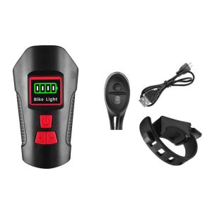 West Biking Night Riding Bicycle Light Bicycle Bell MTB Road Bicycle Light Wired Odometer, Specification: Strengthen Red