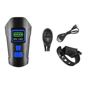 West Biking Night Riding Bicycle Light Bicycle Bell MTB Road Bicycle Light Wired Odometer, Specification: Strengthen Blue