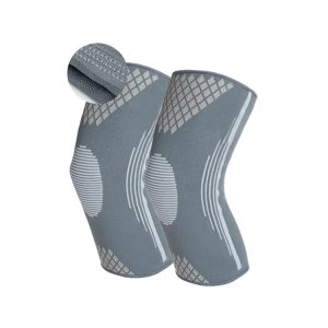 Sports Knee Pads Training Running Knee Thin Protective Cover, Specification: S (Light Gray Silicone Non-slip)