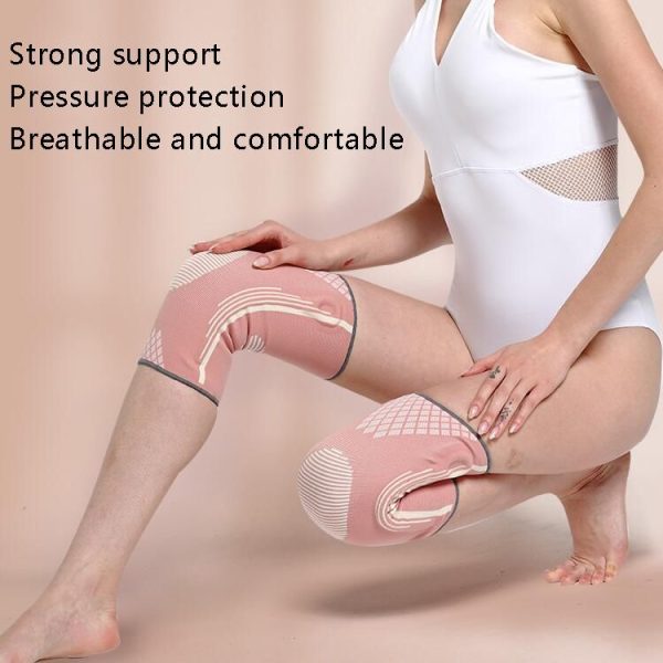 Sports Knee Pads Training Running Knee Thin Protective Cover, Specification: S (Light Gray Silicone Non-slip) - Image 6