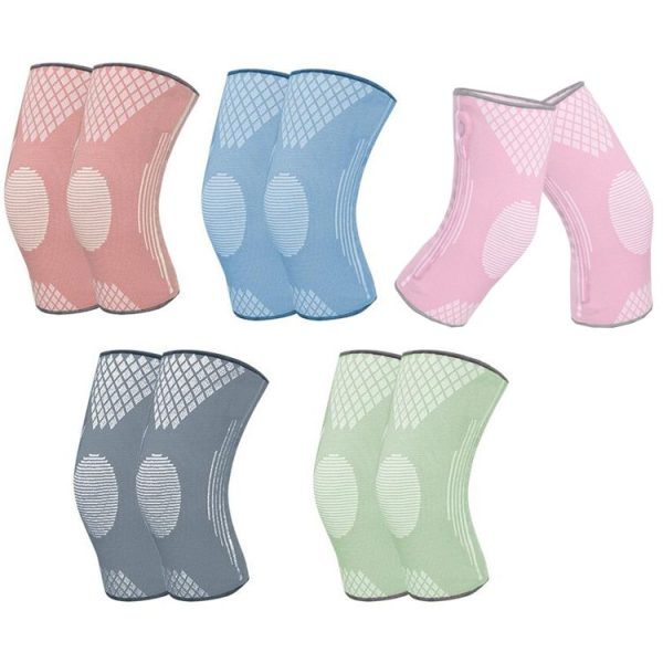 Sports Knee Pads Training Running Knee Thin Protective Cover, Specification: M (Light Gray Silicone Non-slip) - Image 2